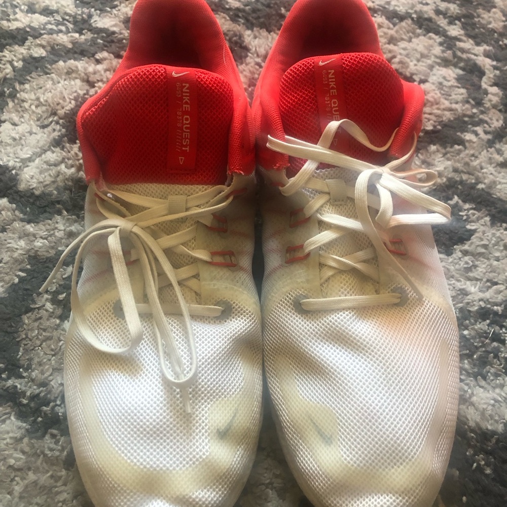 Nike Men’s Sneakers in White with Red Interior